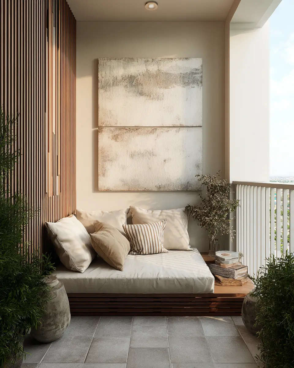 Neutral Palette Balcony Decor Ideas