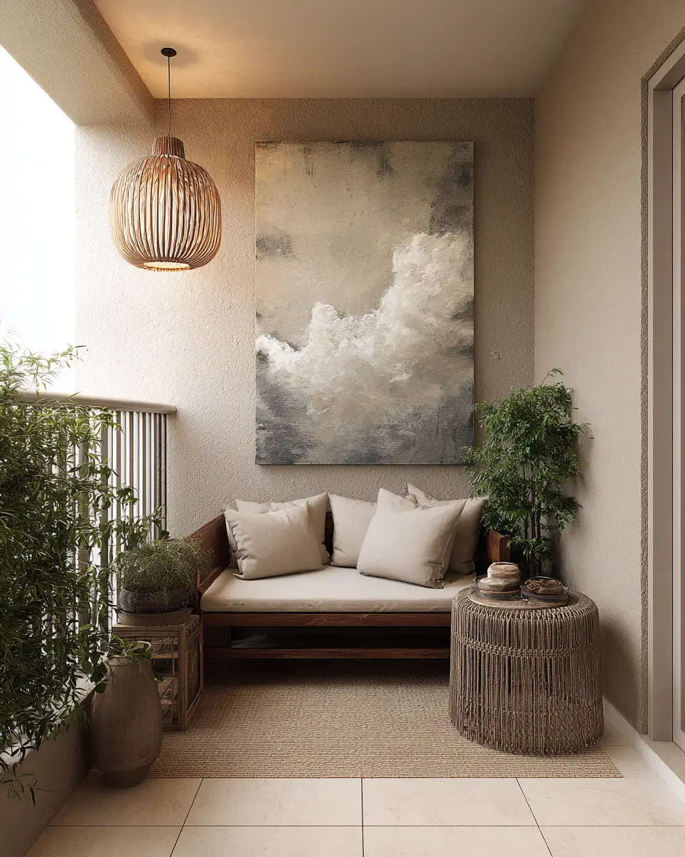 Neutral Palette Balcony Decor Ideas