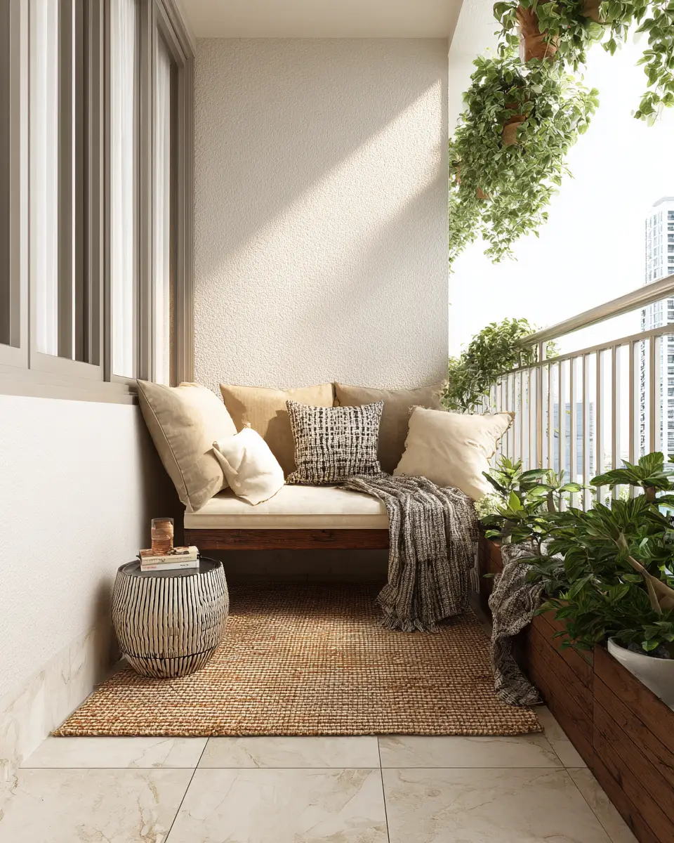 Neutral Palette Balcony Decor Ideas