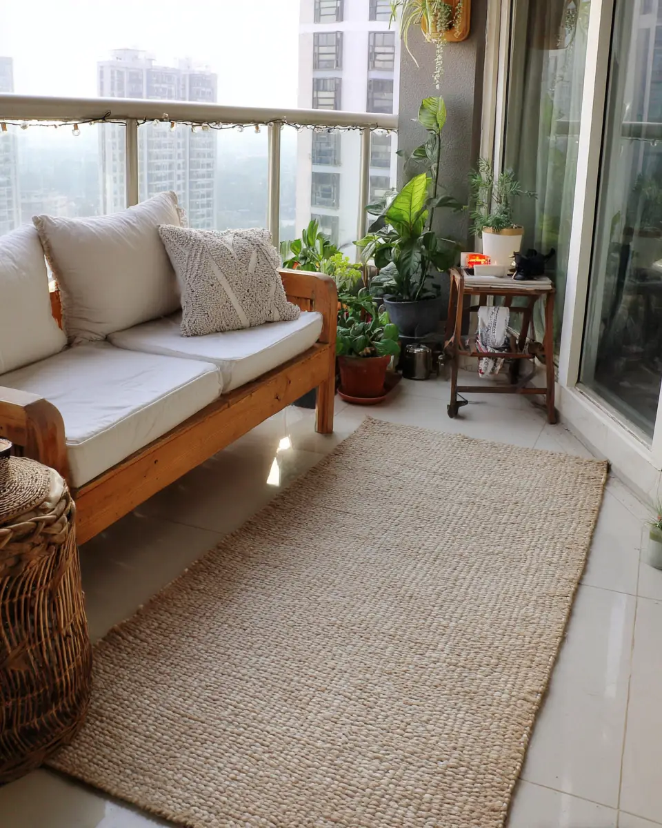 Neutral Palette Balcony Decor Ideas