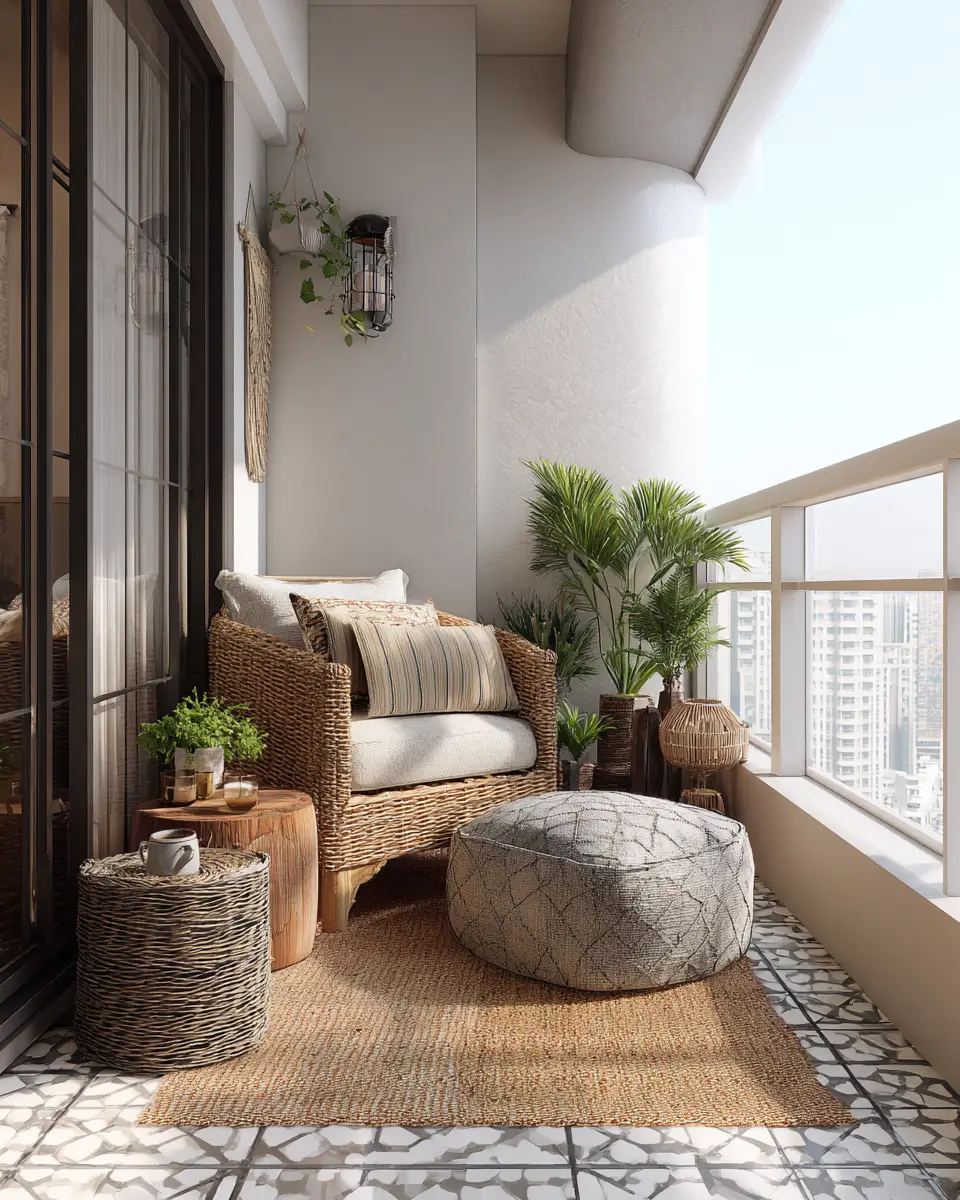 Neutral Palette Balcony Decor Ideas