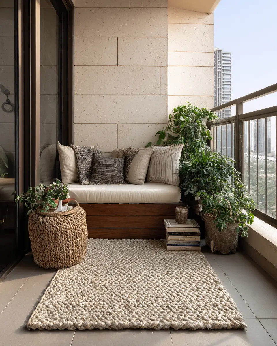 Neutral Palette Balcony Decor Ideas