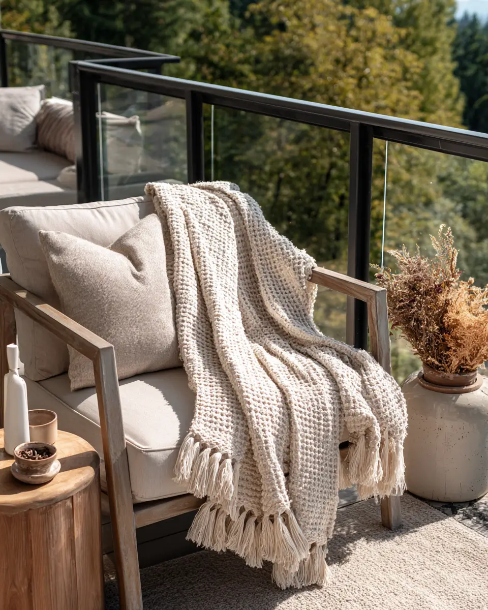 Neutral Palette Balcony Decor Ideas