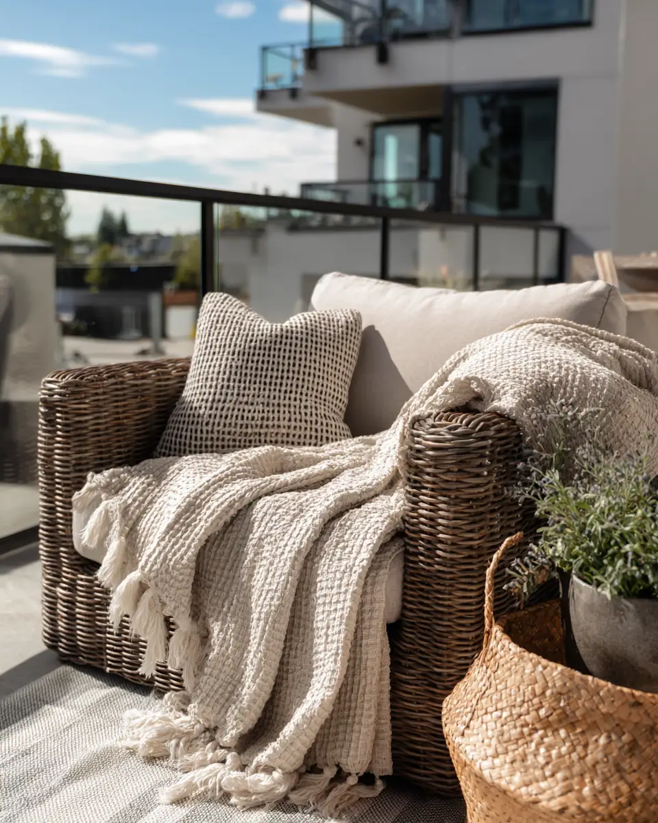 Neutral Palette Balcony Decor Ideas