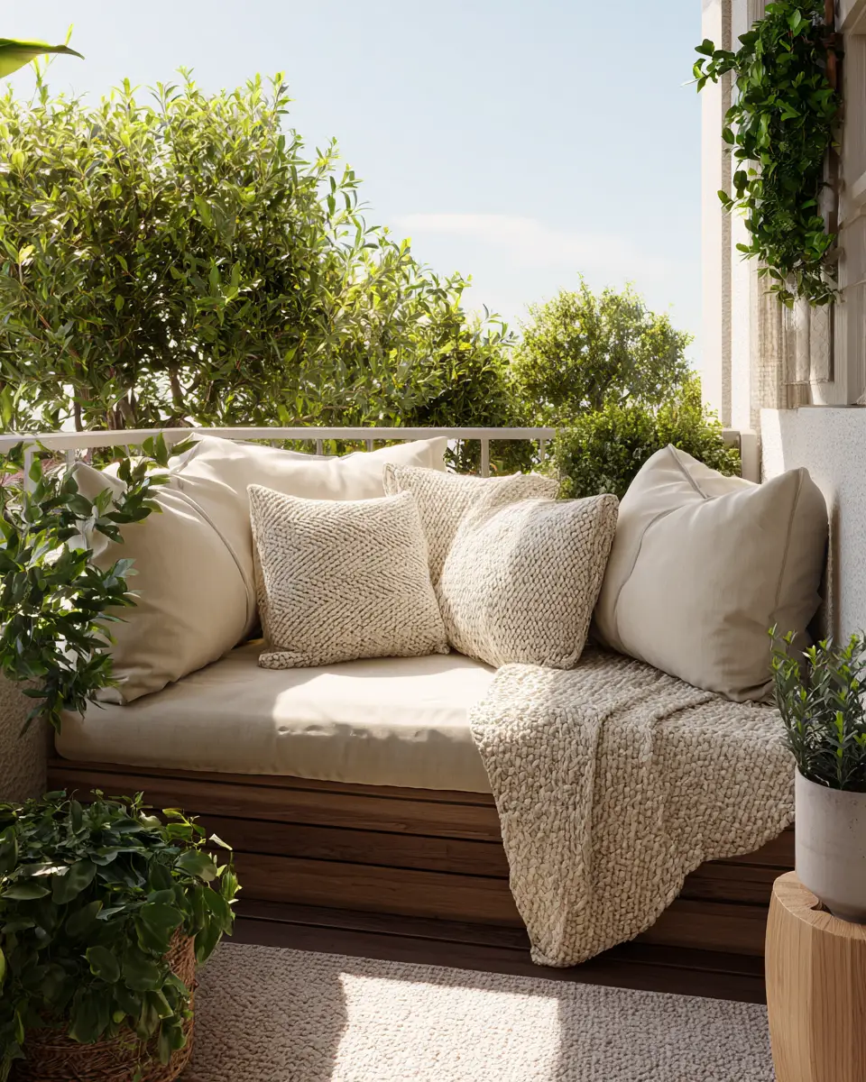 Neutral Palette Balcony Decor Ideas