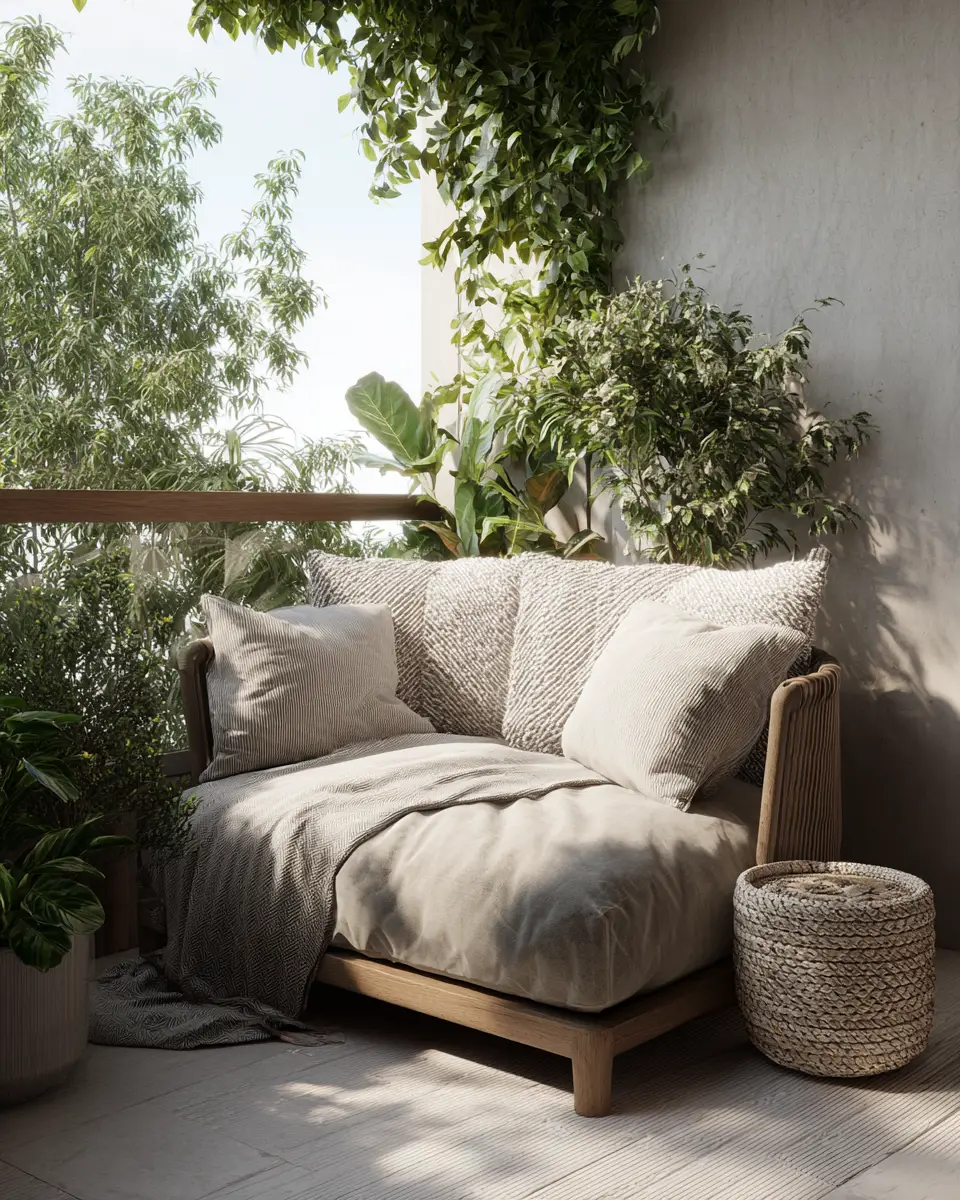 Neutral Palette Balcony Decor Ideas