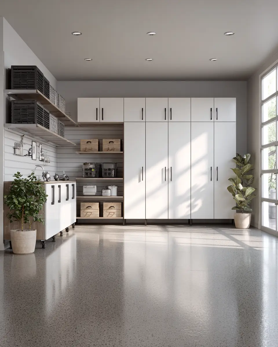 Neutral Palette Garage Decor Ideas