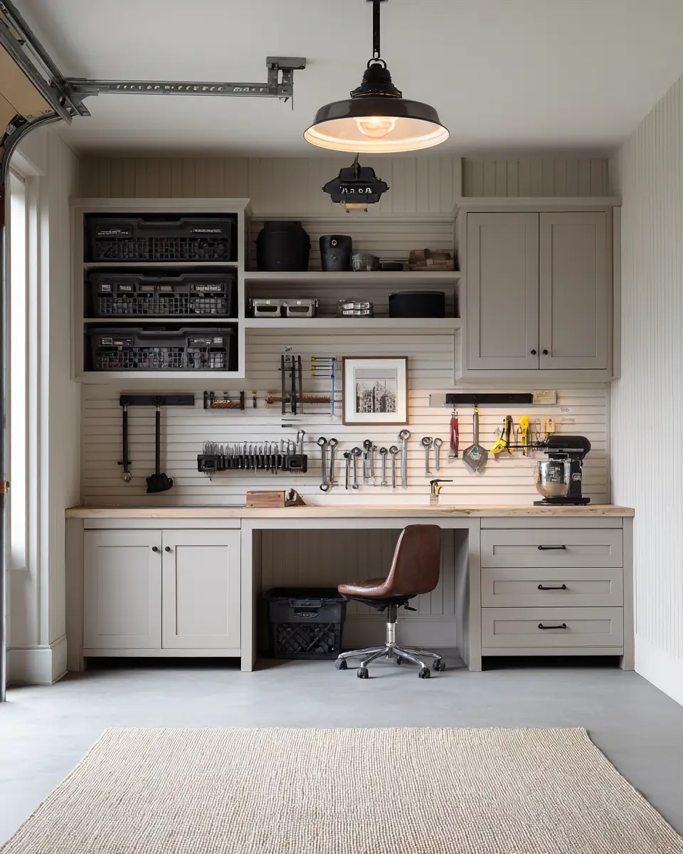 Neutral Palette Garage Decor Ideas