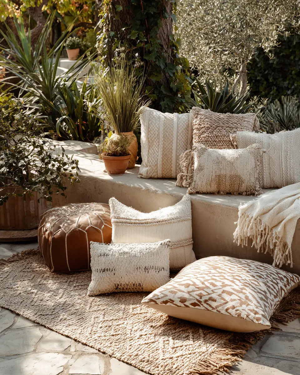 Neutral Retro Garden Decor Ideas