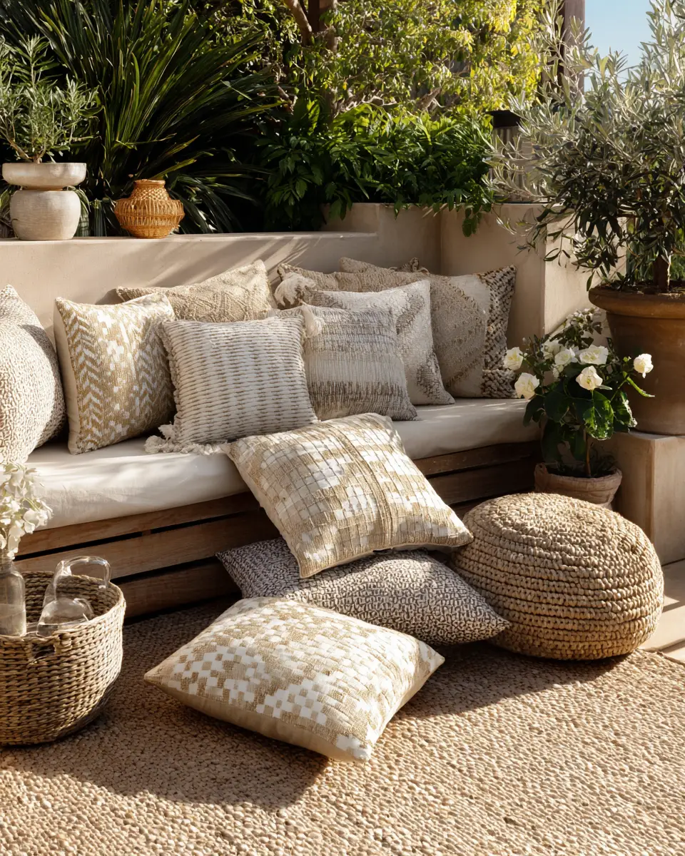 Neutral Retro Garden Decor Ideas