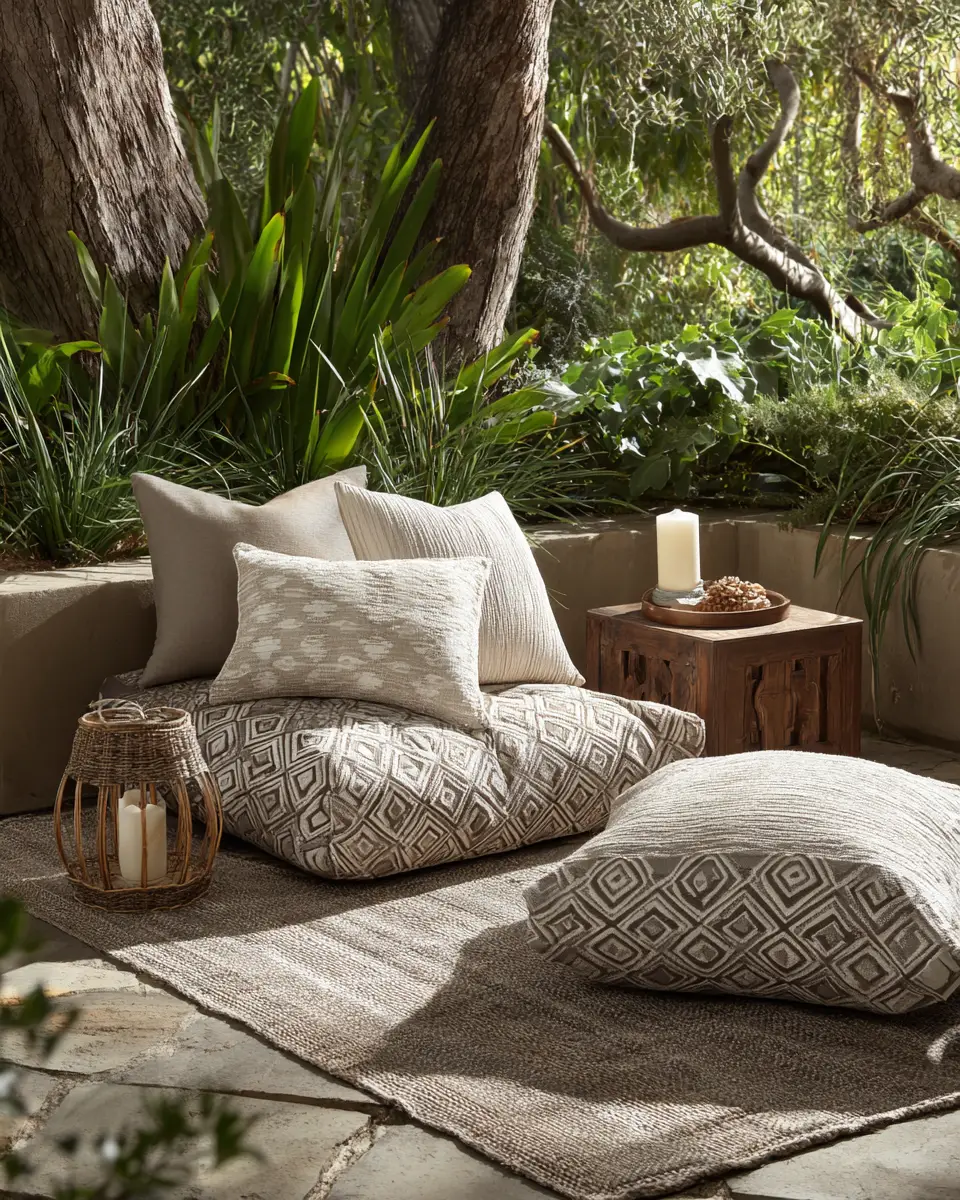 Neutral Retro Garden Decor Ideas