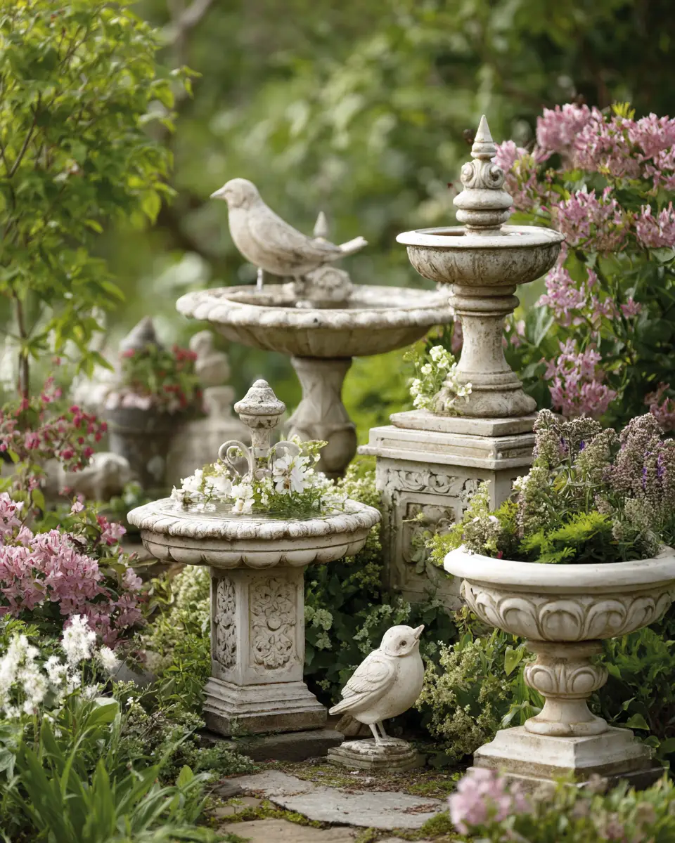 Neutral Retro Garden Decor Ideas