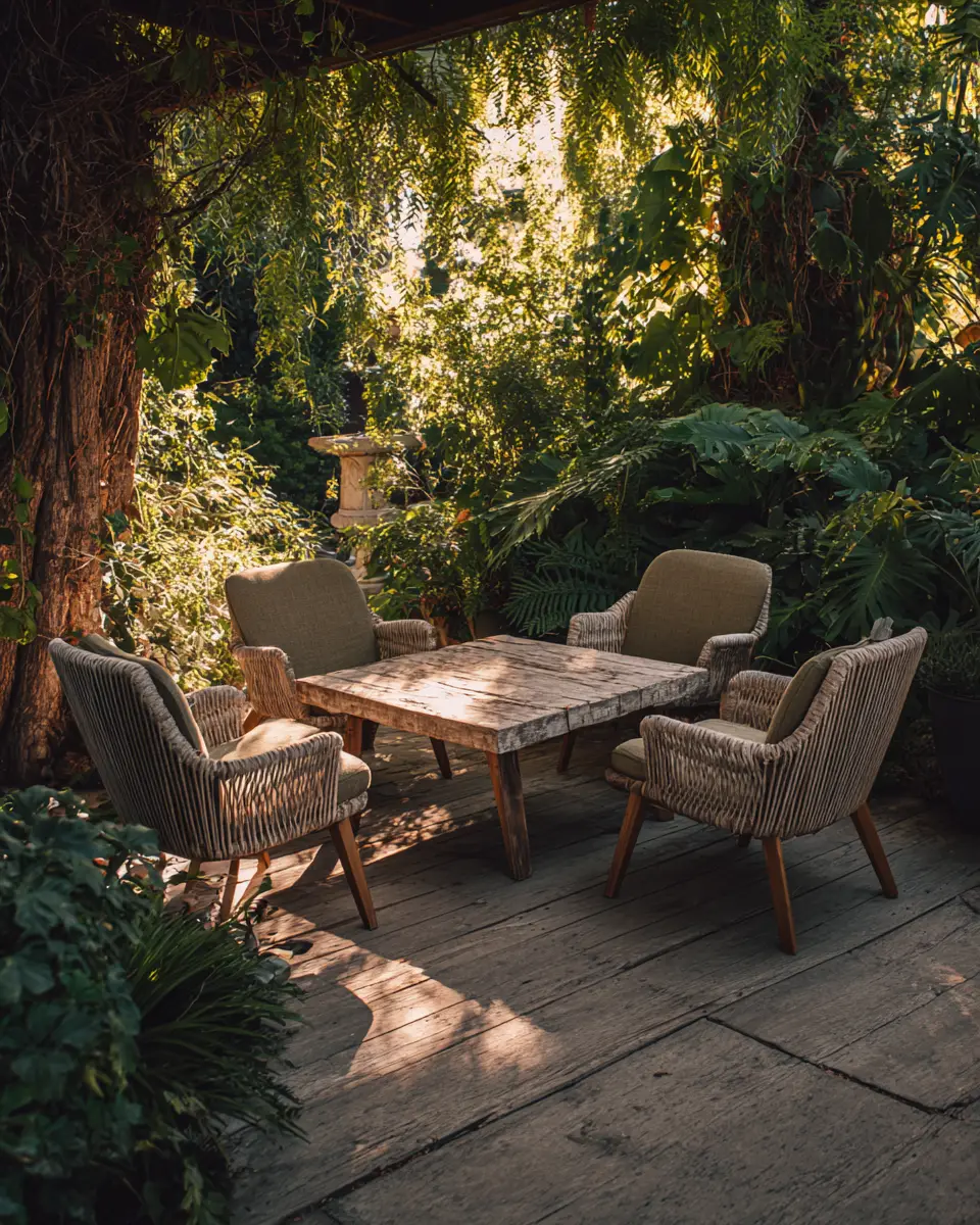 Neutral Retro Garden Decor Ideas