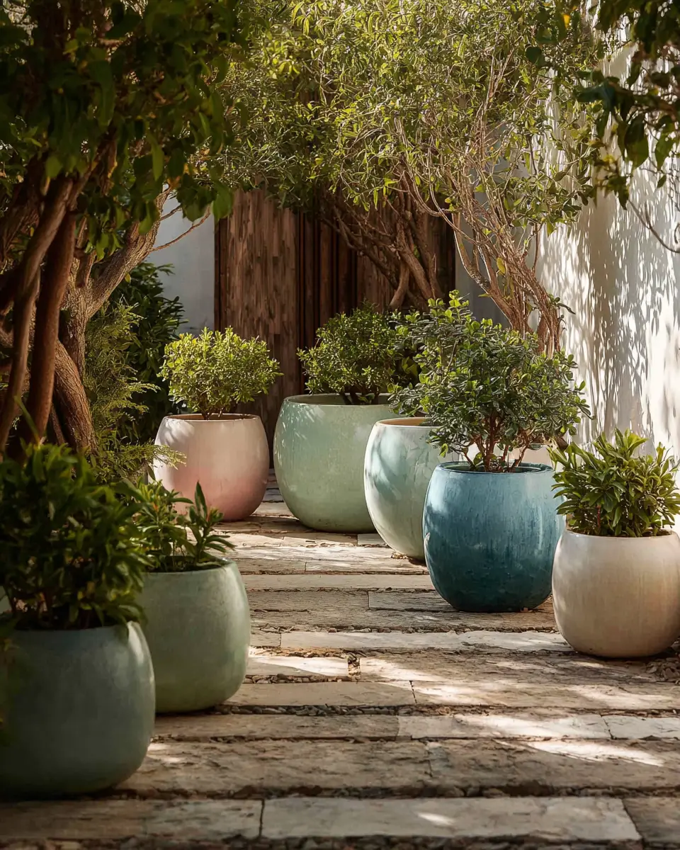 Neutral Retro Garden Decor Ideas