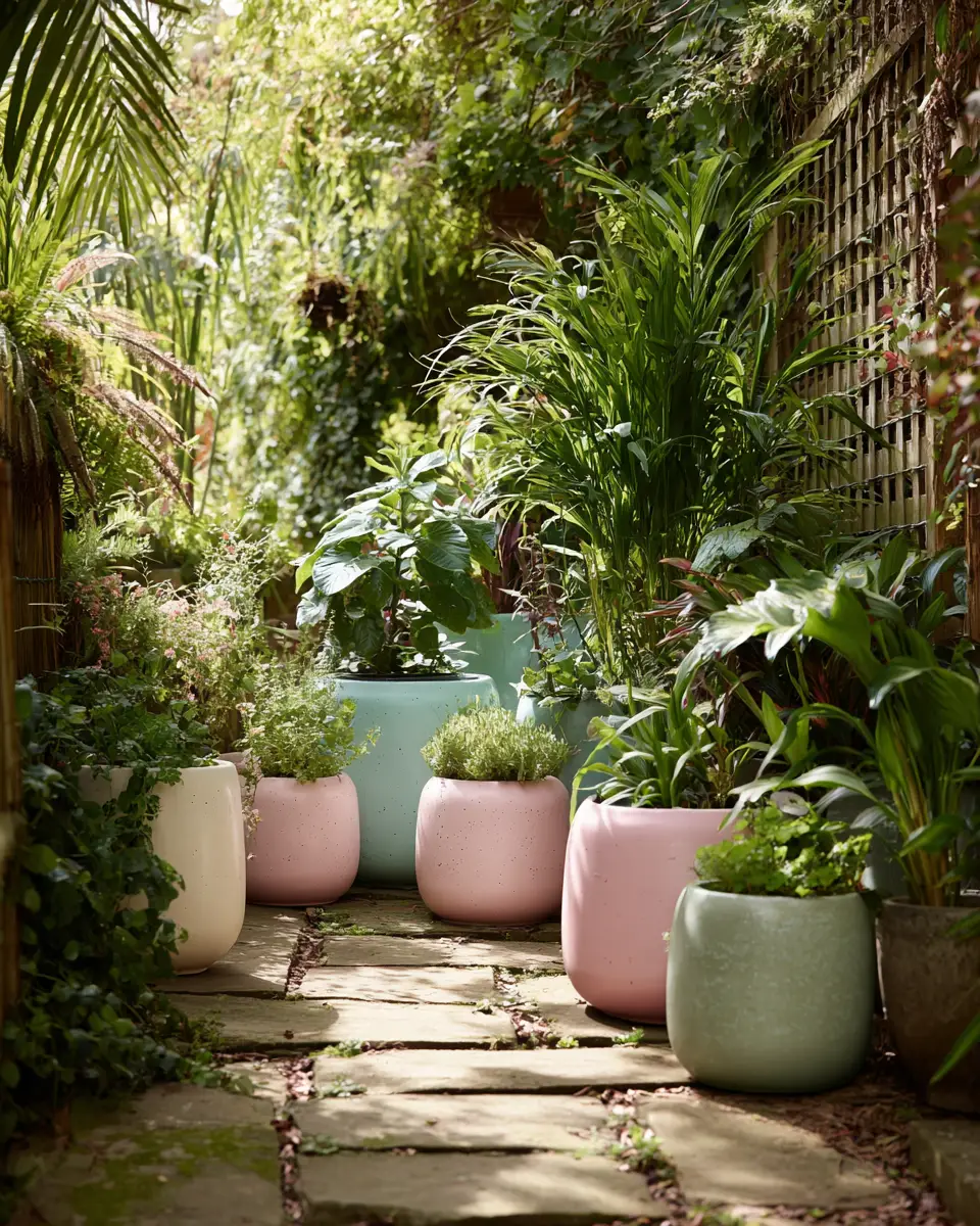 Neutral Retro Garden Decor Ideas