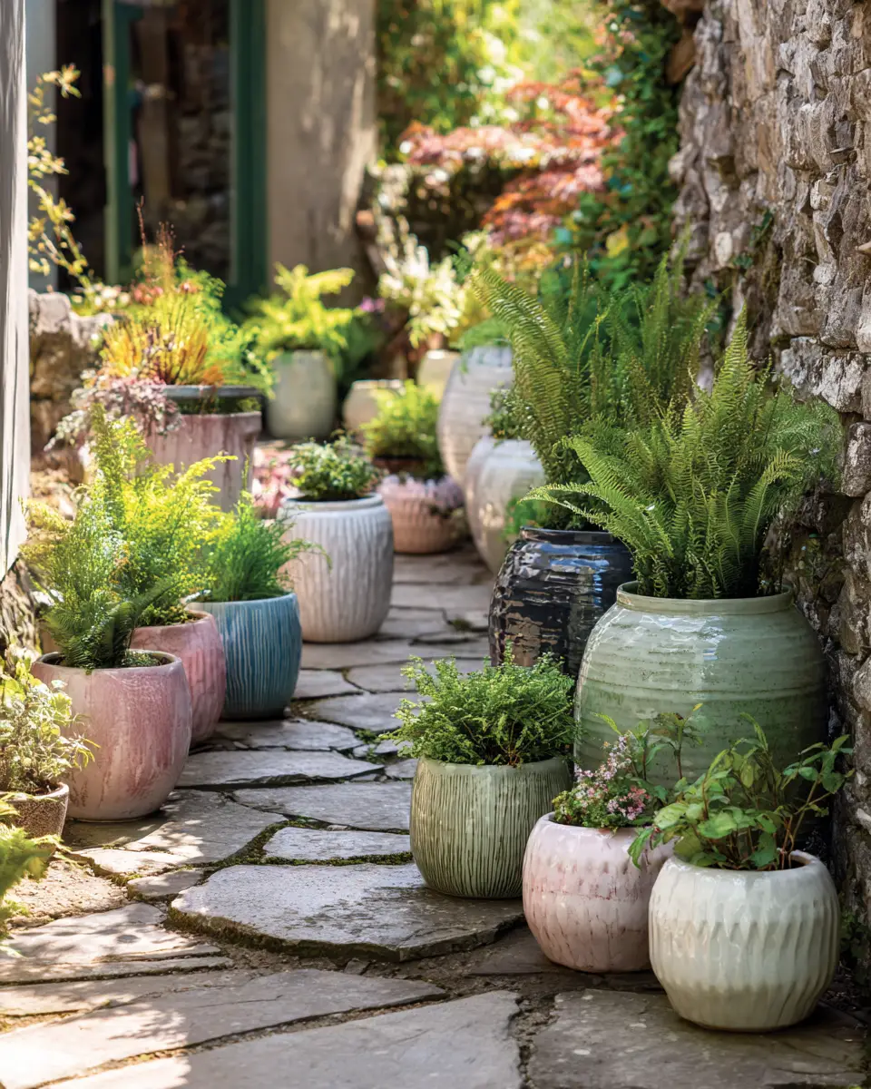 Neutral Retro Garden Decor Ideas