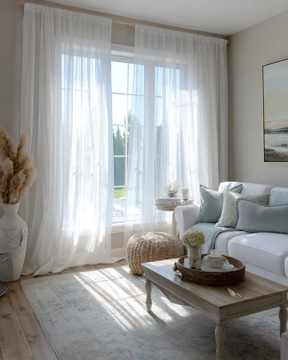 Neutral Shabby Chic Living Room Decor Ideas