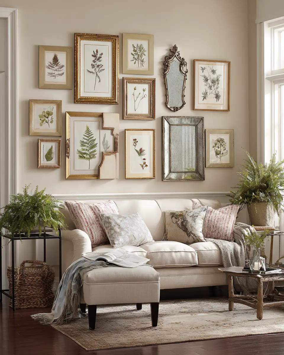 Neutral Shabby Chic Living Room Decor Ideas