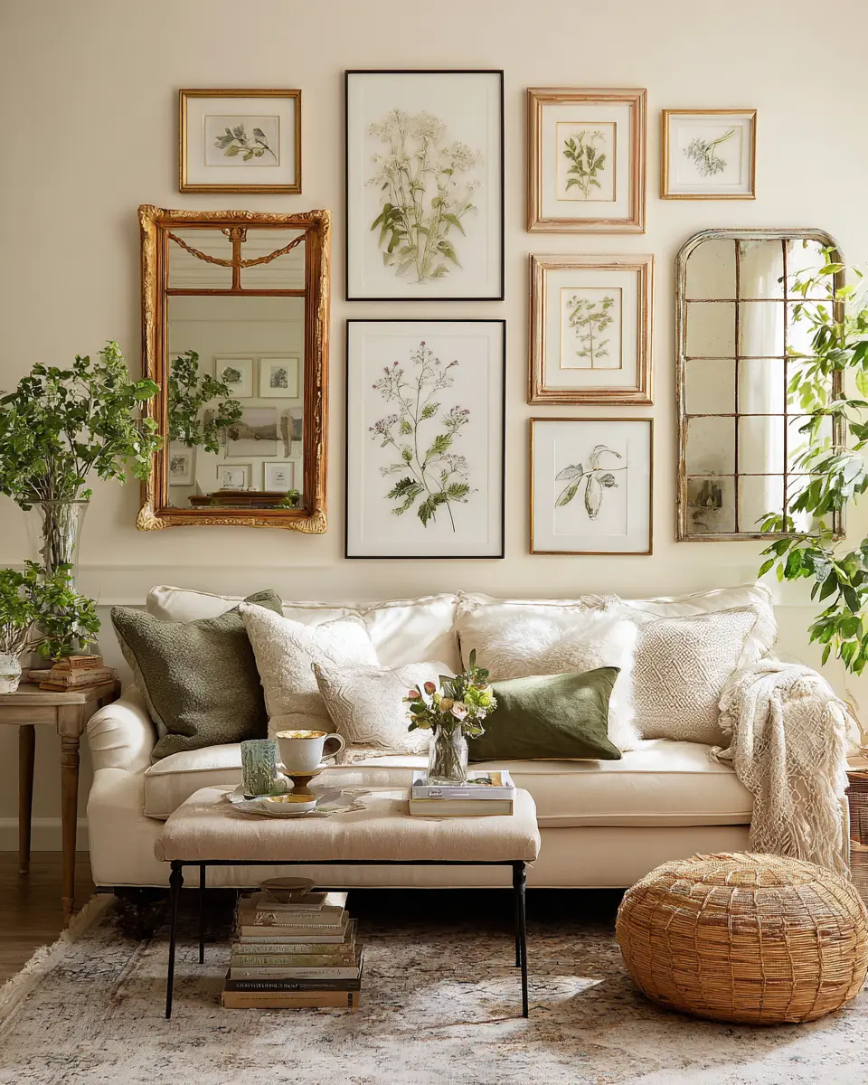 Neutral Shabby Chic Living Room Decor Ideas