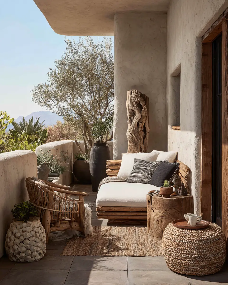 Neutral Southwestern Balcony Decor Ideas