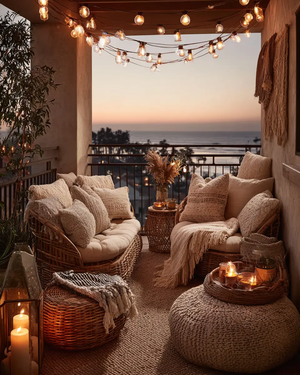 Neutral Southwestern Balcony Decor Ideas