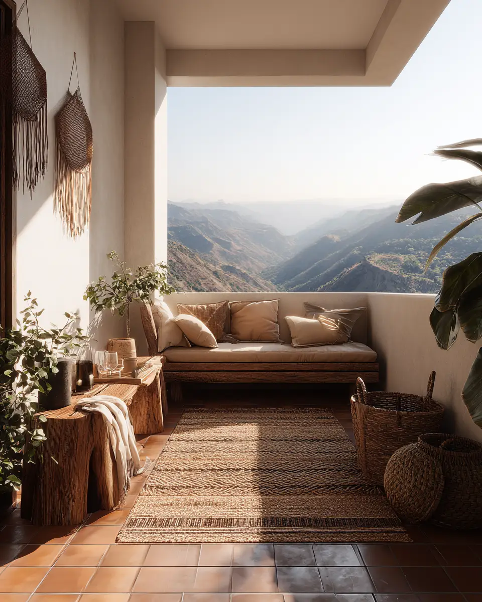 Neutral Southwestern Balcony Decor Ideas