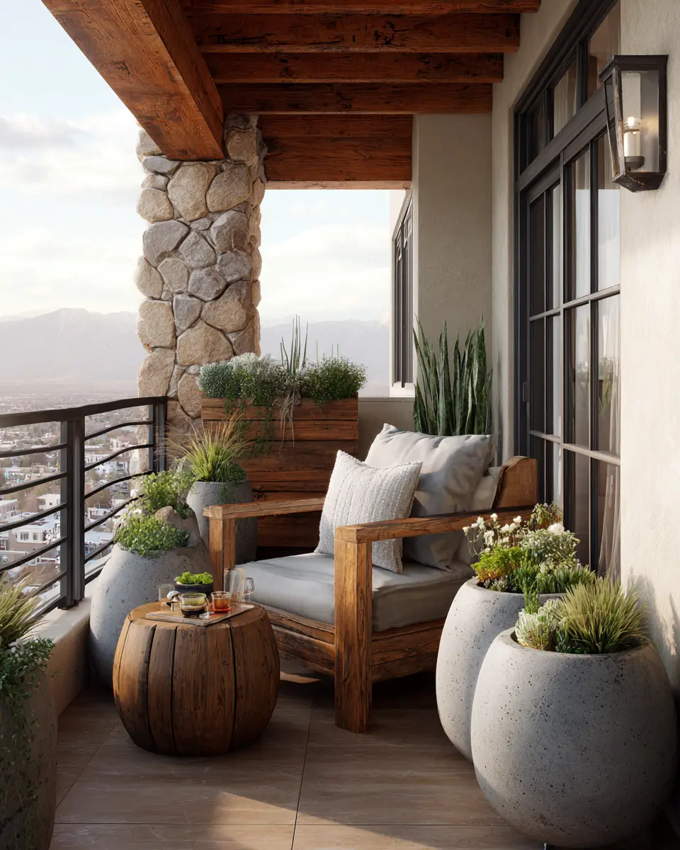 Neutral Southwestern Balcony Decor Ideas