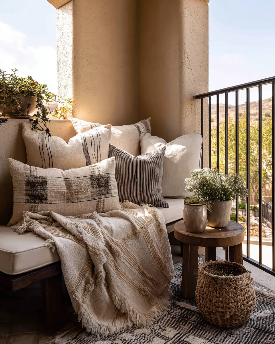 Neutral Southwestern Balcony Decor Ideas