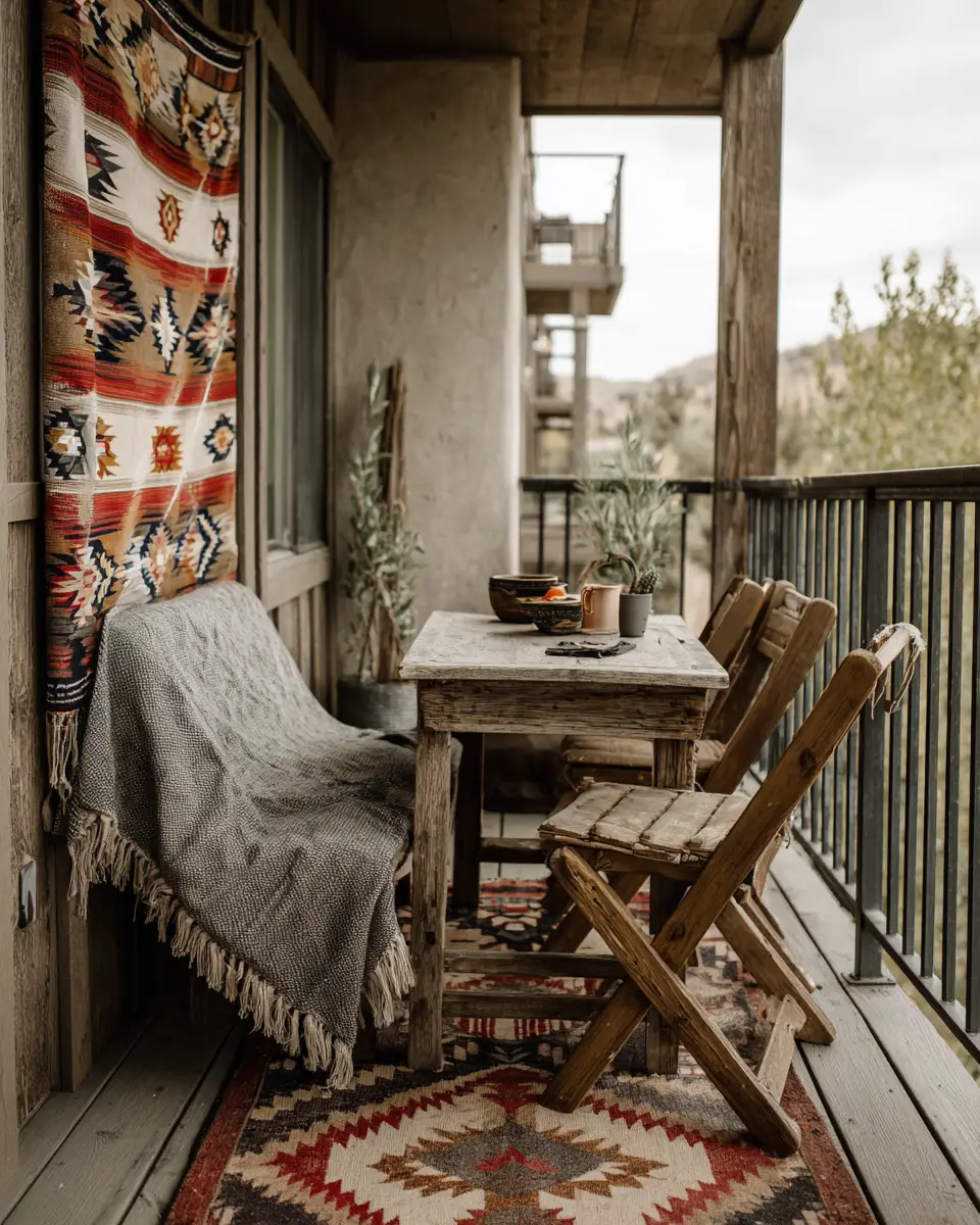 Neutral Southwestern Balcony Decor Ideas