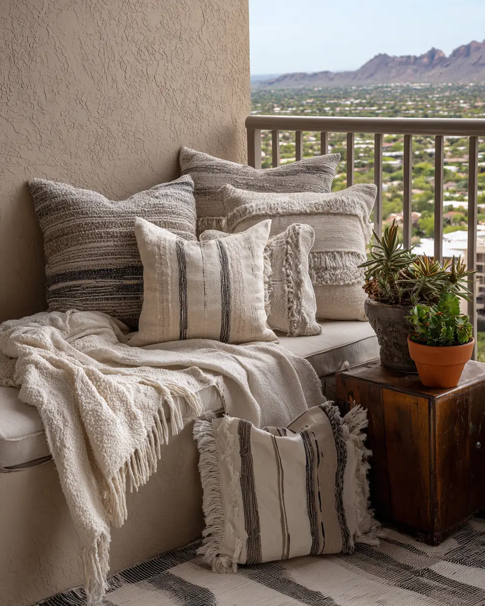 Neutral Southwestern Balcony Decor Ideas