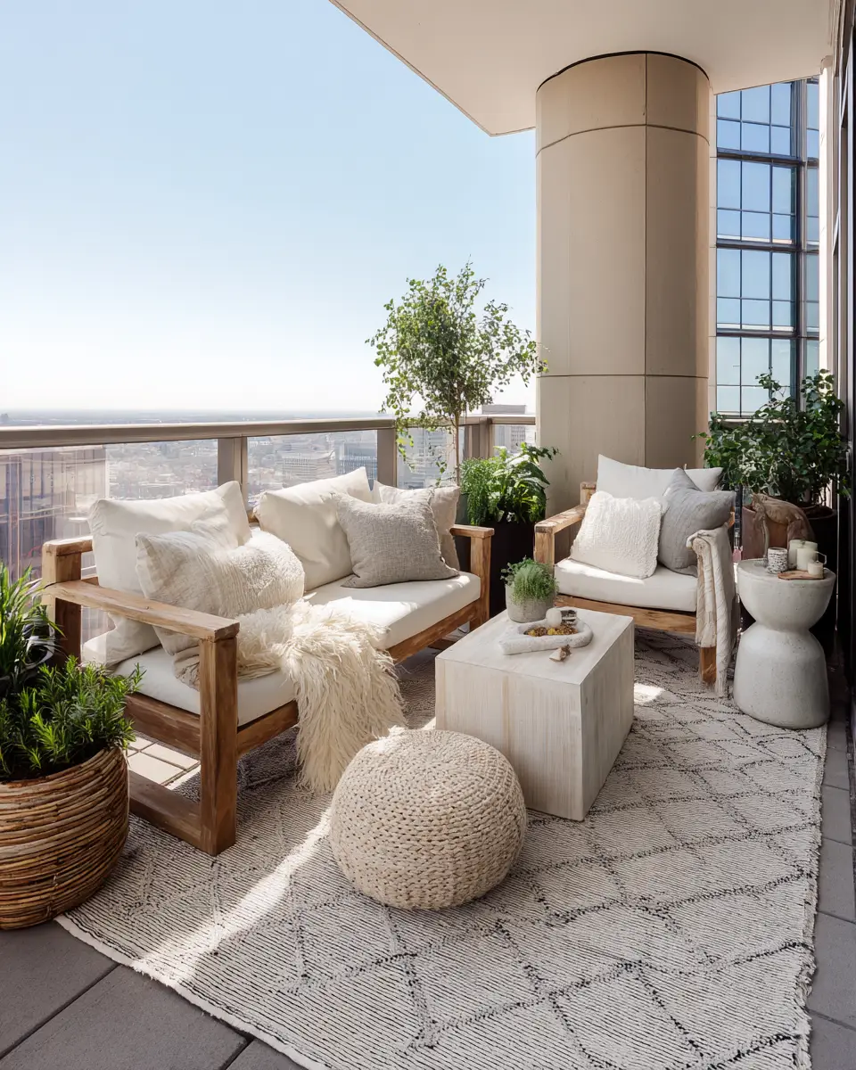 Neutral Southwestern Balcony Decor Ideas