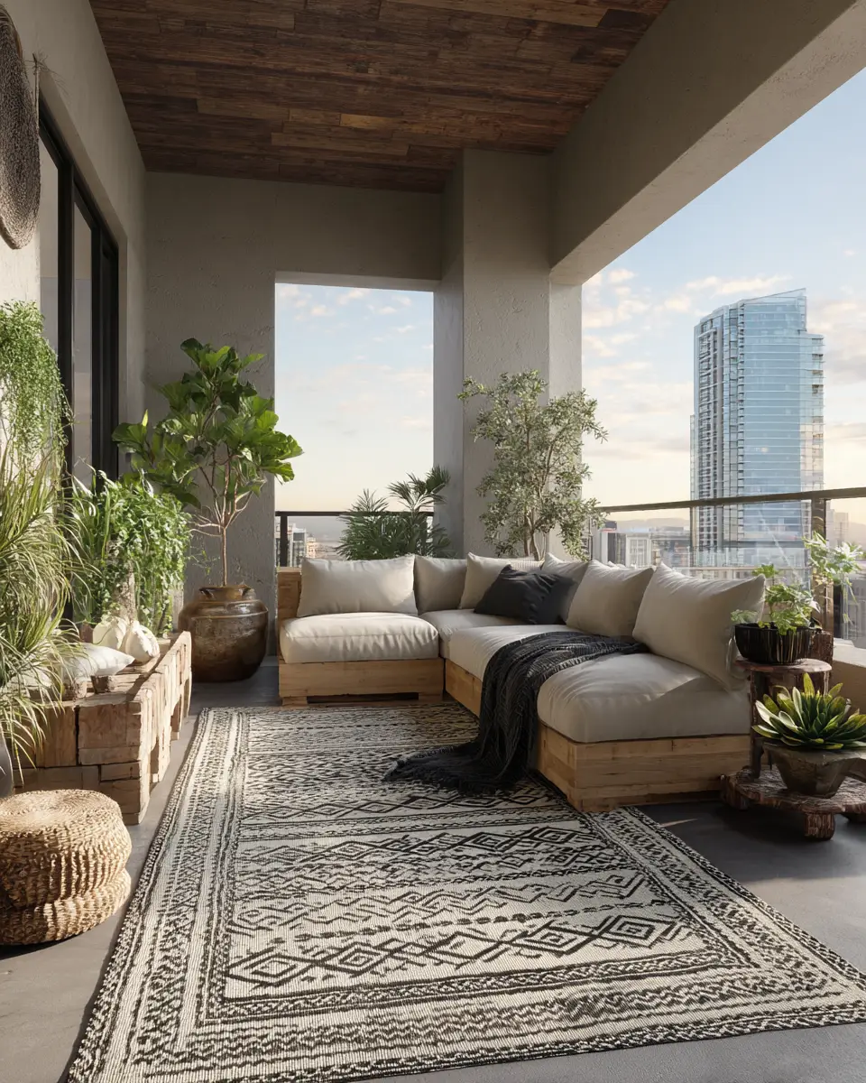 Neutral Southwestern Balcony Decor Ideas