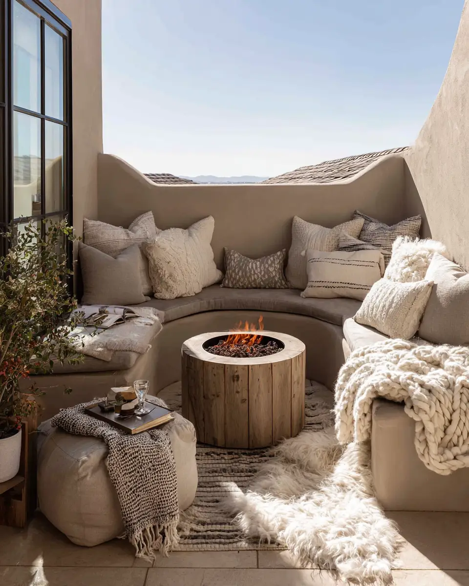 Neutral Southwestern Balcony Decor Ideas