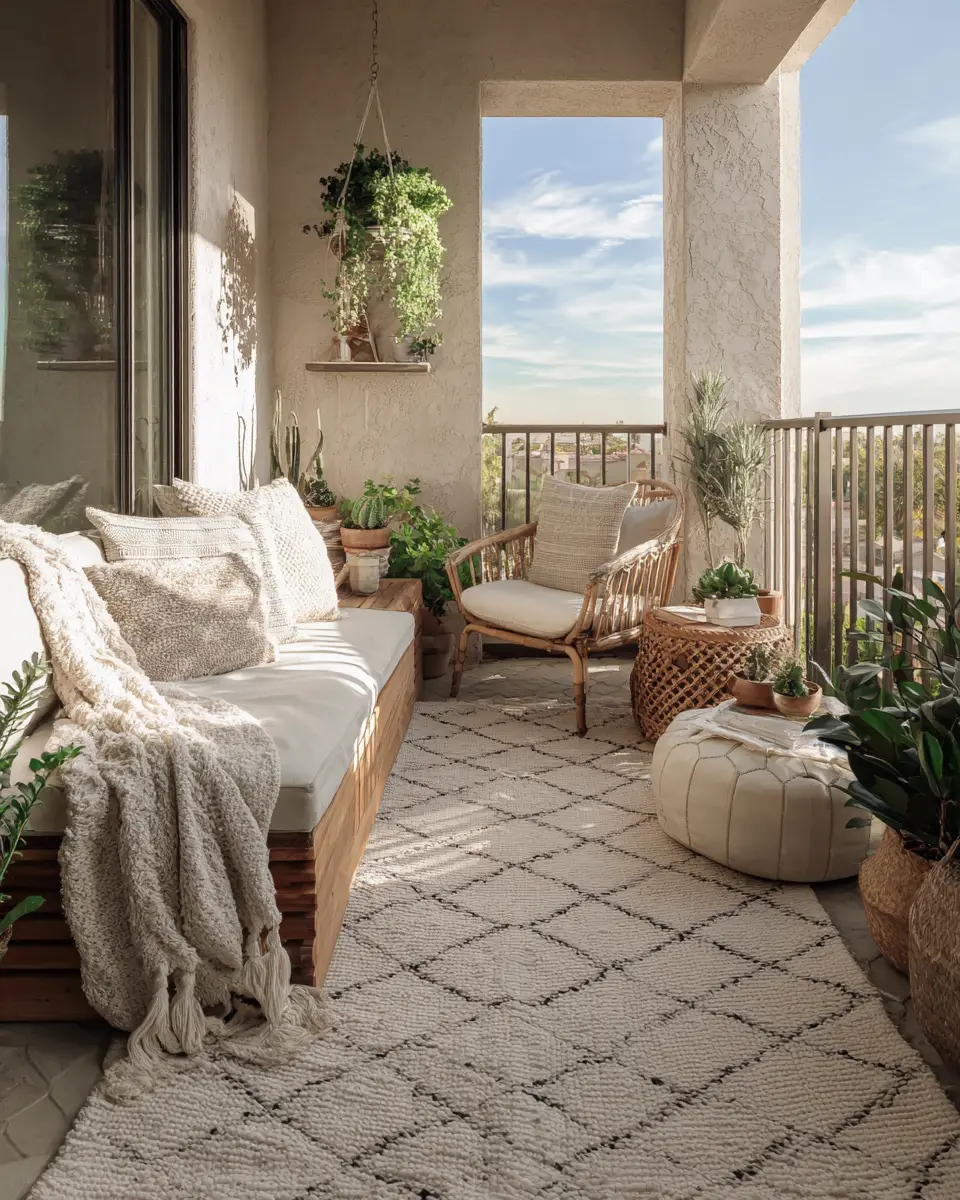 Neutral Southwestern Balcony Decor Ideas