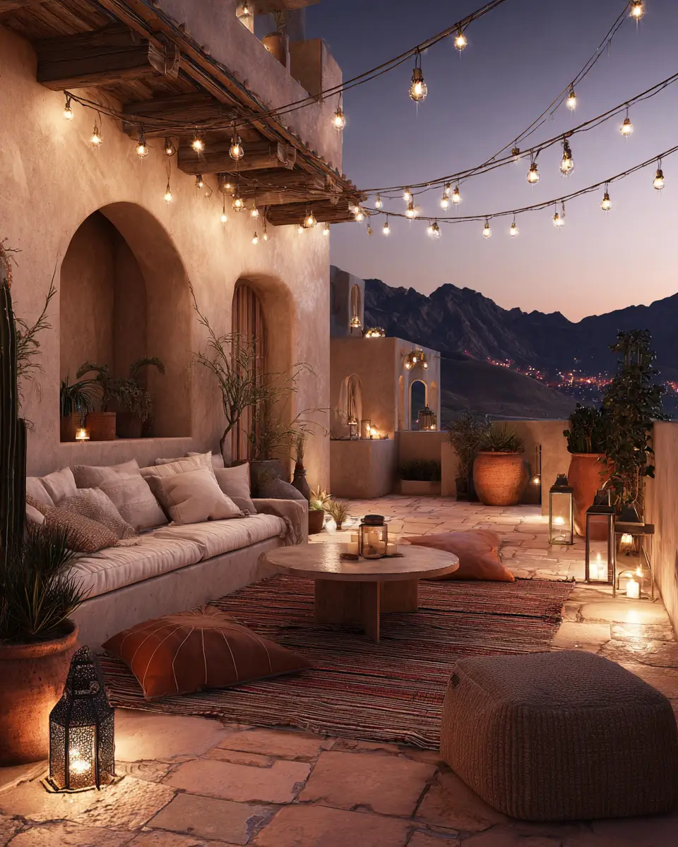 Neutral Southwestern Balcony Decor Ideas