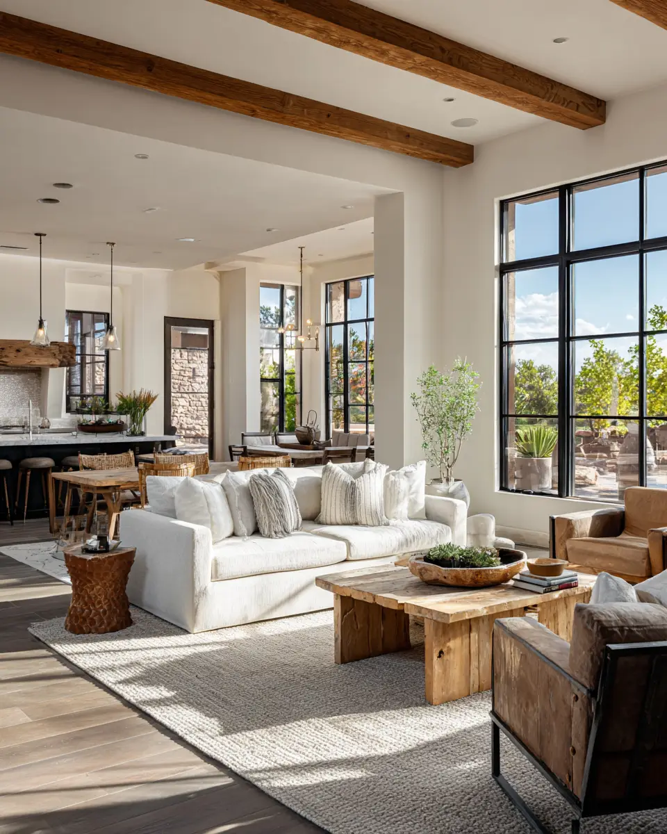 Neutral Southwestern Living Room Decor Ideas