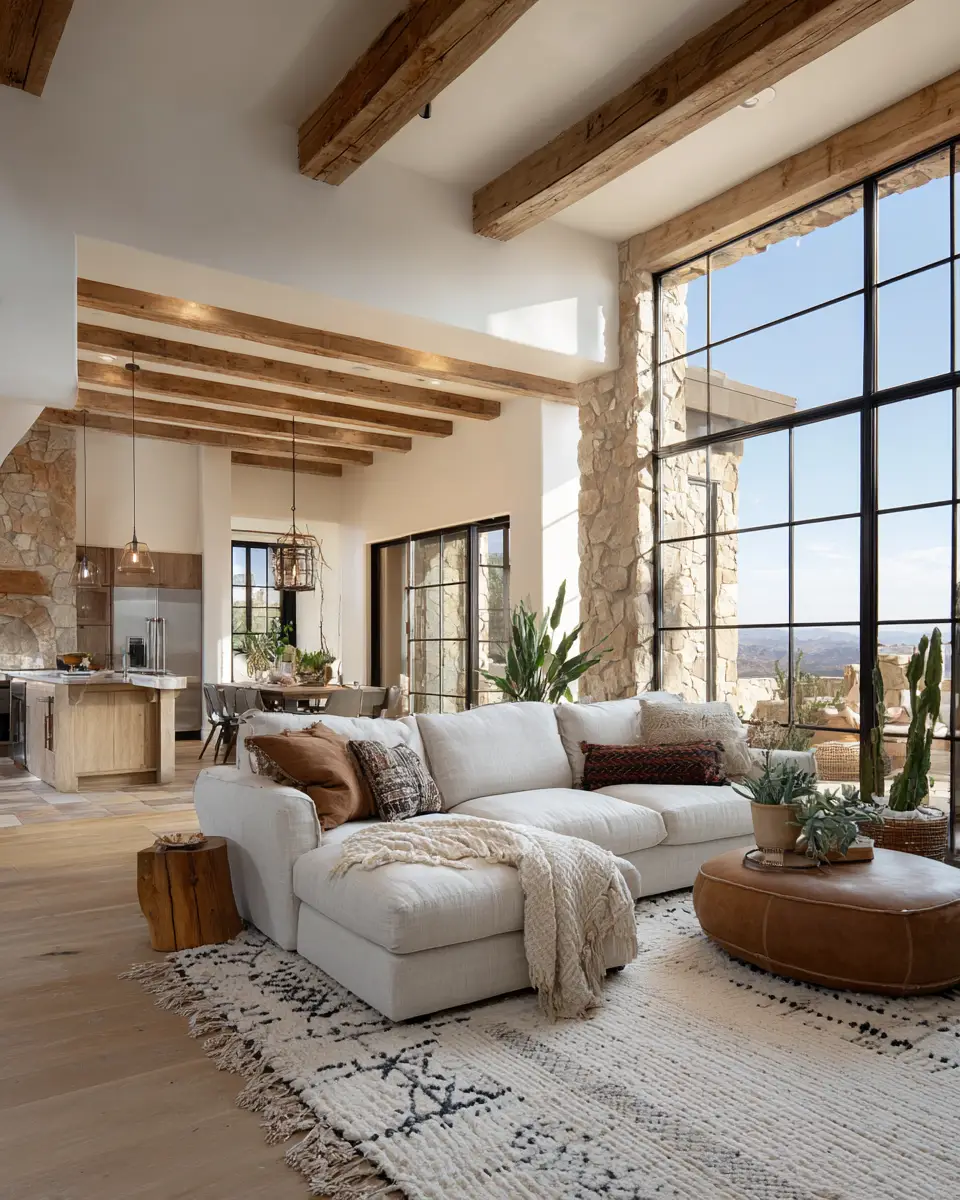 Neutral Southwestern Living Room Decor Ideas