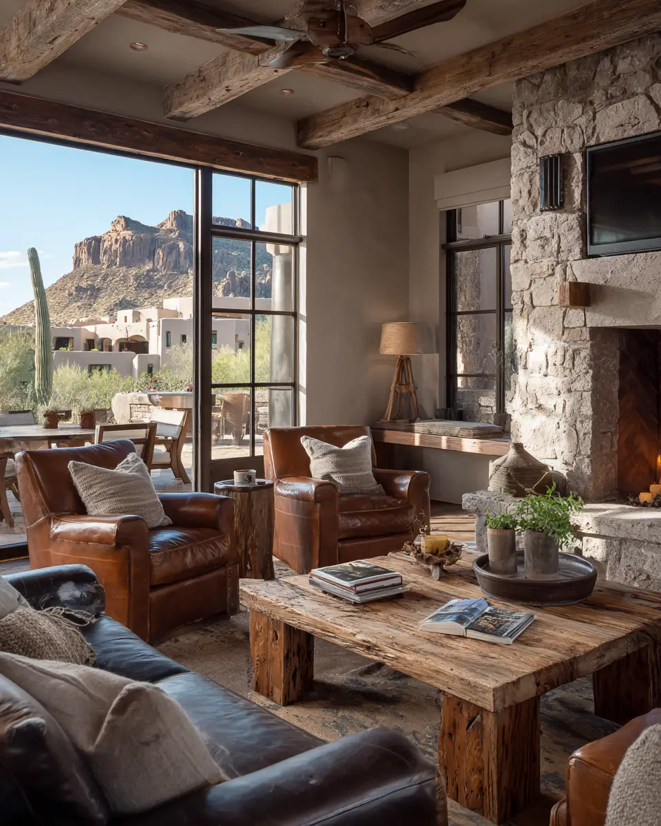 Neutral Southwestern Living Room Decor Ideas