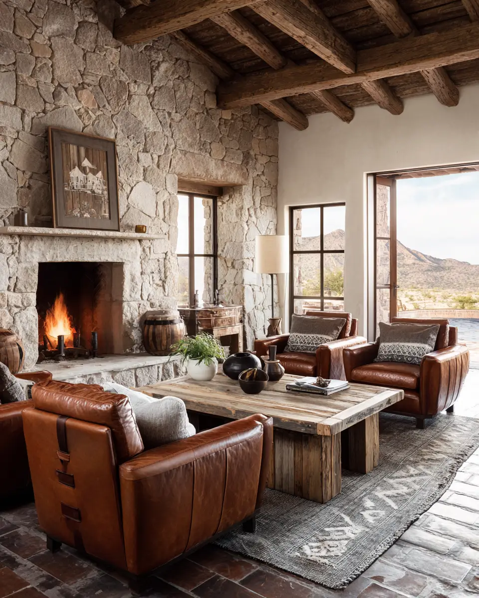 Neutral Southwestern Living Room Decor Ideas