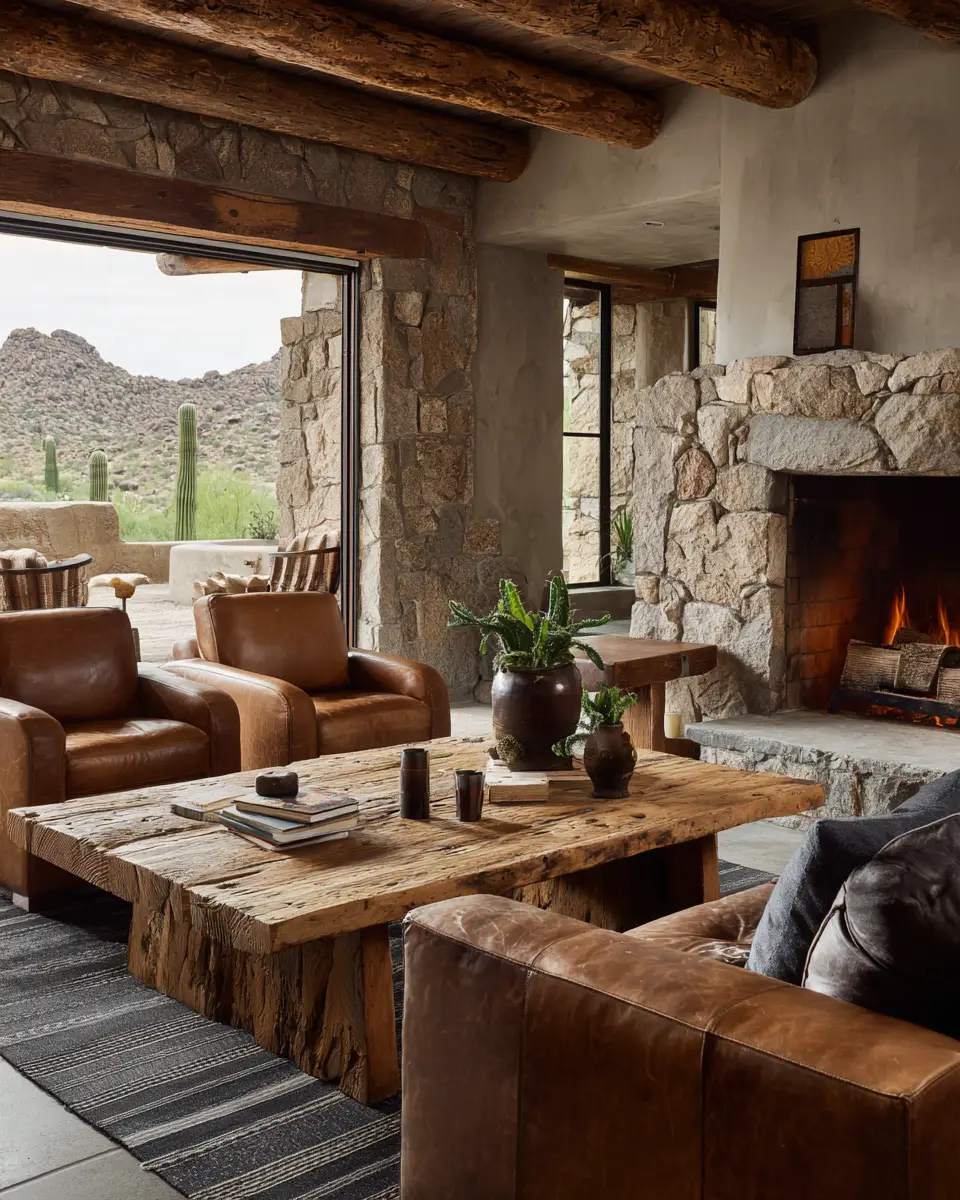 Neutral Southwestern Living Room Decor Ideas