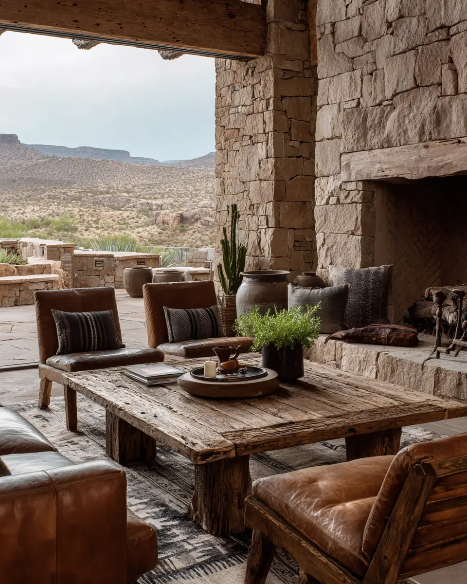 Neutral Southwestern Living Room Decor Ideas