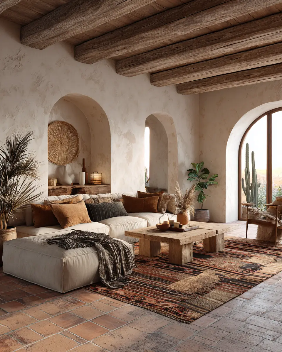 Neutral Southwestern Living Room Decor Ideas