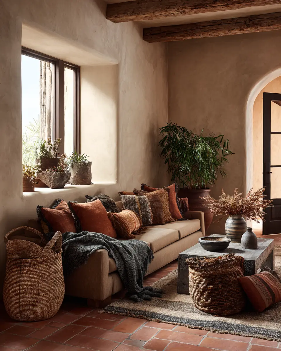 Neutral Southwestern Living Room Decor Ideas