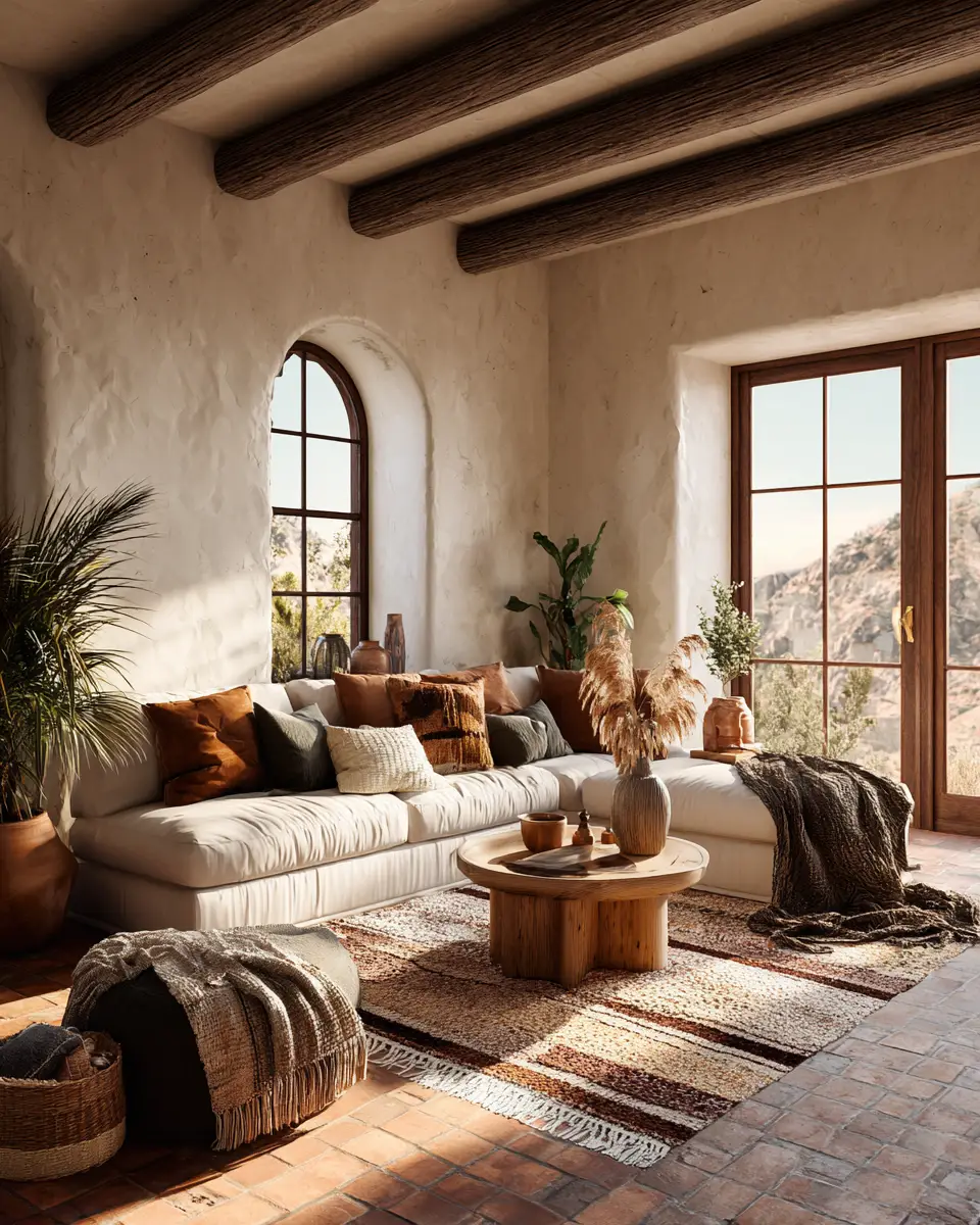 Neutral Southwestern Living Room Decor Ideas