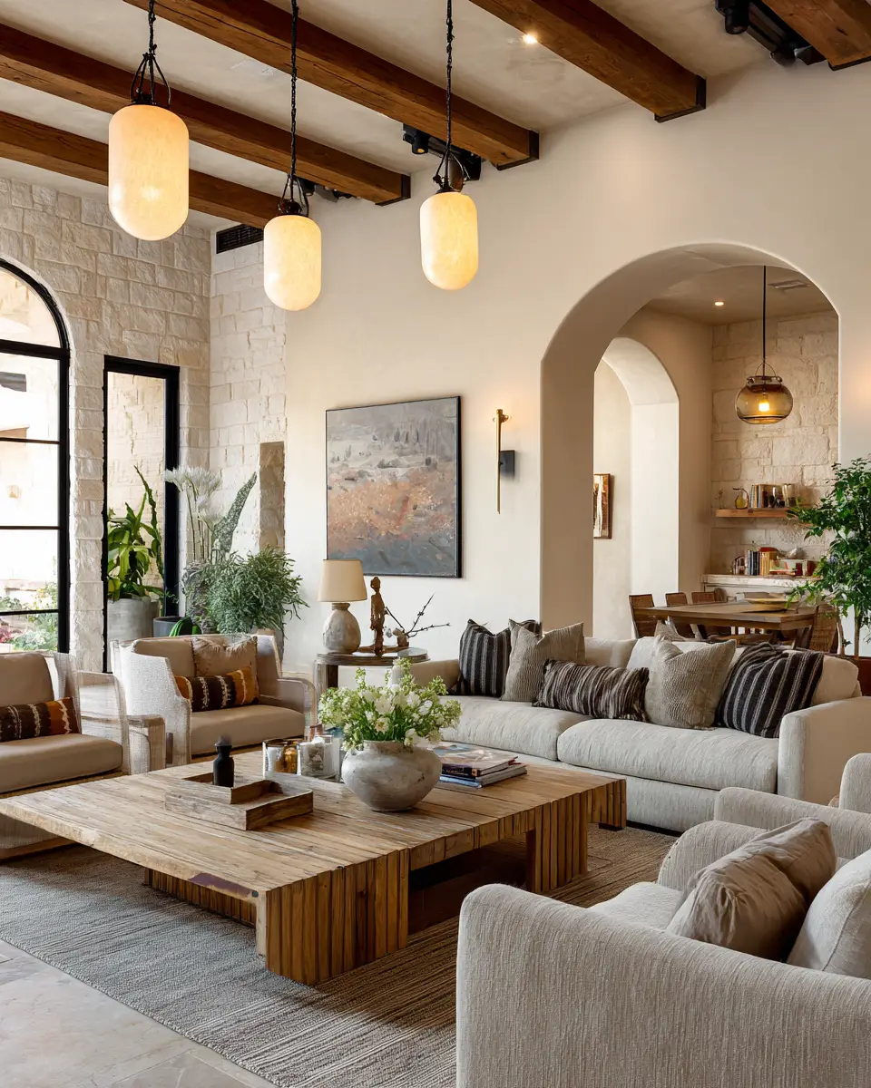 Neutral Southwestern Living Room Decor Ideas