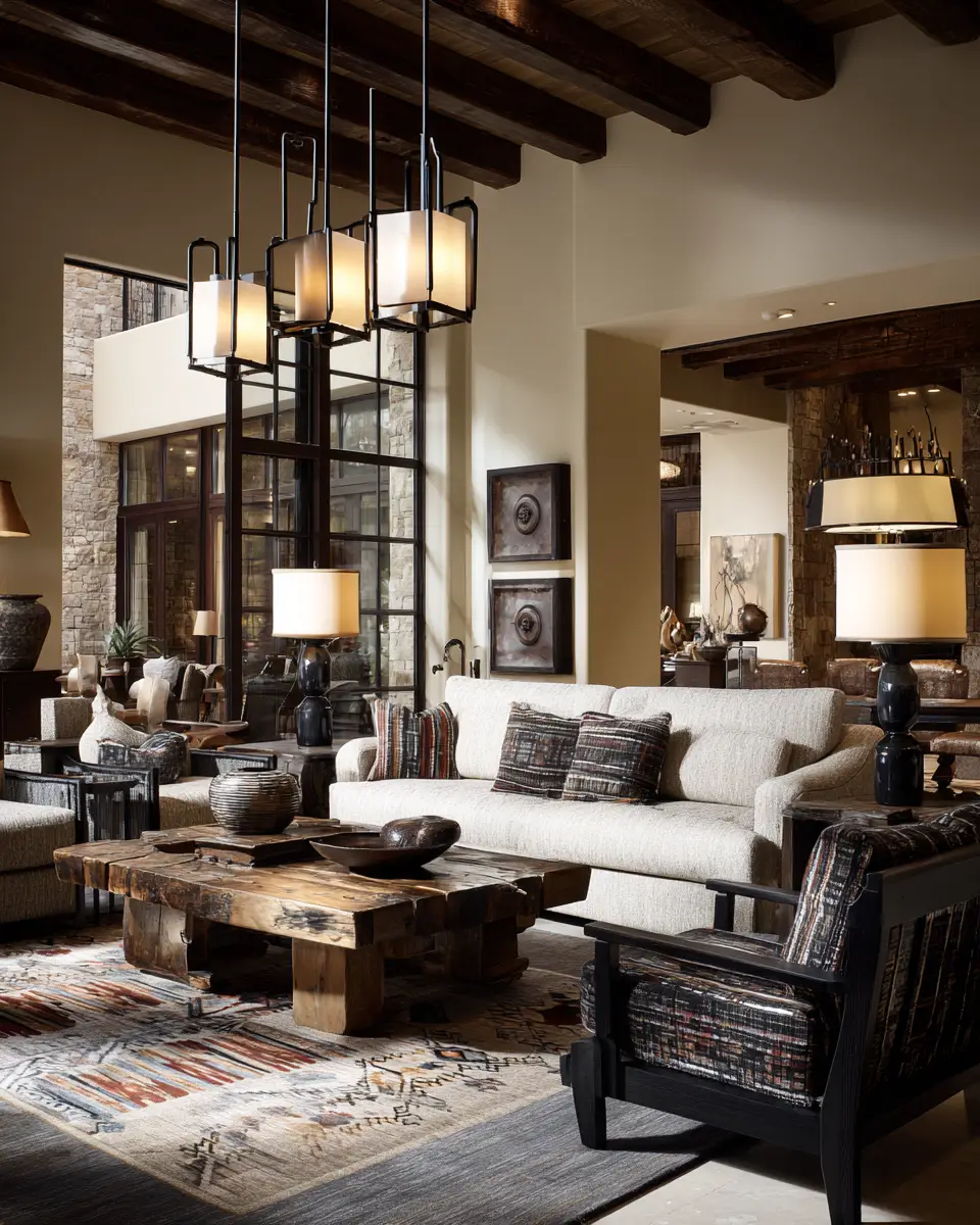 Neutral Southwestern Living Room Decor Ideas