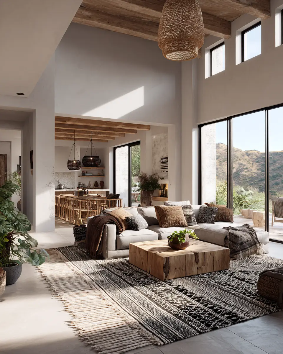 Neutral Southwestern Living Room Decor Ideas