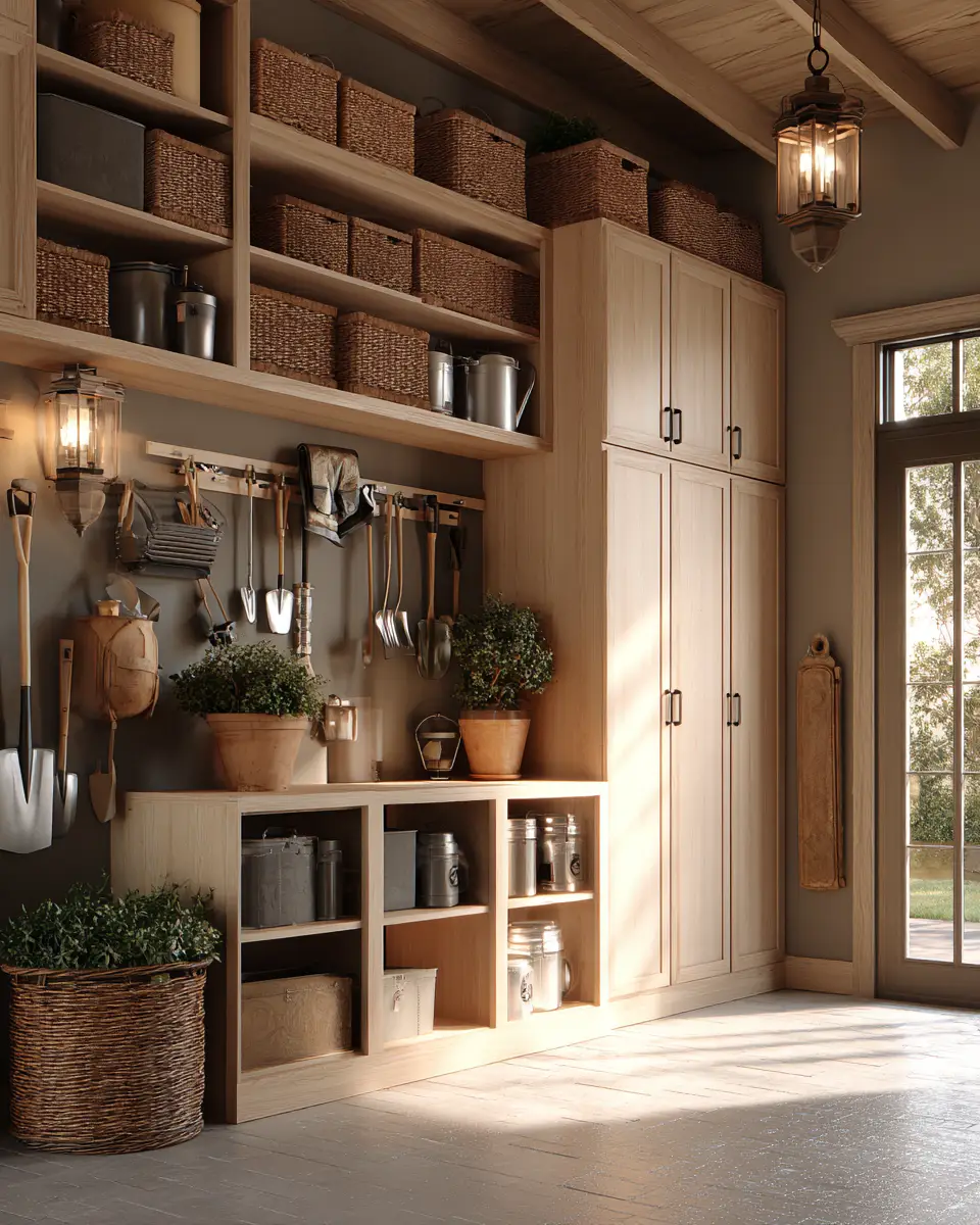 Neutral Traditional Garage Decor Ideas