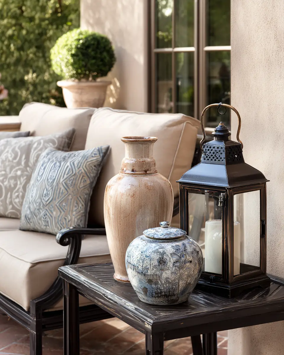 Neutral Traditional Patio Decor Ideas - Featured
