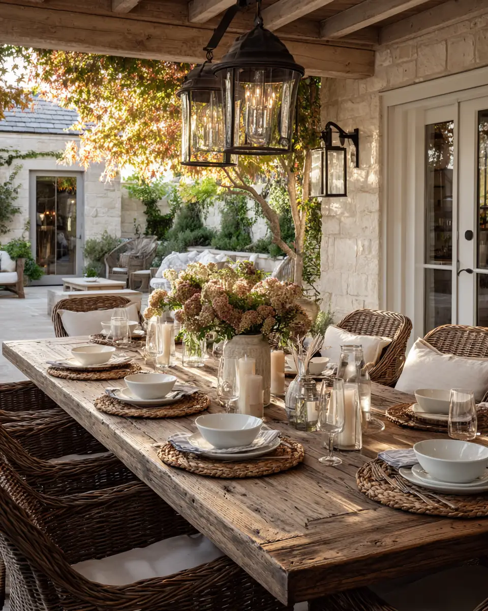 Neutral Traditional Patio Decor Ideas
